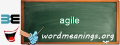 WordMeaning blackboard for agile